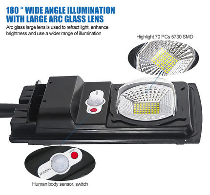 casa alimentata solare dell'iluminazione pubblica 110lm/W di CC 100W LED di 6500K 12v facendo uso di