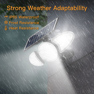 Tre luce della parete del sensore solare delle teste 100-400LM 38PCS LED per la via