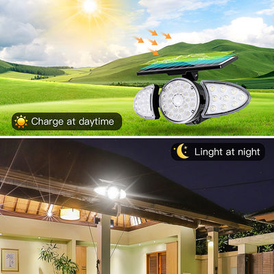 Tre luce della parete del sensore solare delle teste 100-400LM 38PCS LED per la via
