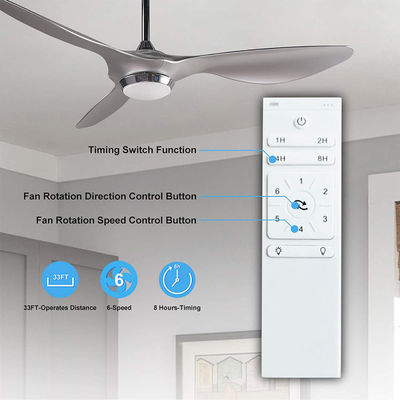 Il ventilatore da soffitto luminoso moderno di lusso 72w ha condotto il commutatore leggero del motore del metallo della lampada del corpo