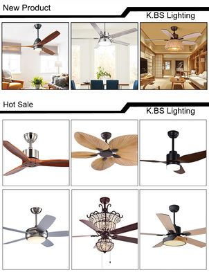 Lama ritrattabile invisibile telecomandata decorativa moderna di 4100k Crystal Ceiling Fan With Light
