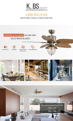 Lama ritrattabile invisibile telecomandata decorativa moderna di 4100k Crystal Ceiling Fan With Light