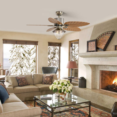 Lama ritrattabile invisibile telecomandata decorativa moderna di 4100k Crystal Ceiling Fan With Light