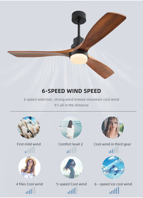 candeliere telecomandato del salone della luce di legno del ventilatore da soffitto di CC di CA 120V