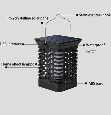 Luce solare leggera del palo della luce intermittente 95lm/w del paesaggio solare moderno dell'ABS del FCC LED
