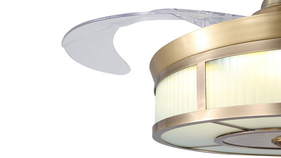 Pale invisibili ritrattabili telecomandate a 42 pollici della luce 220VAc del ventilatore da soffitto 3500K