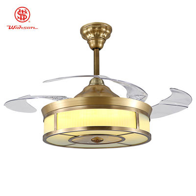 Pale invisibili ritrattabili telecomandate a 42 pollici della luce 220VAc del ventilatore da soffitto 3500K