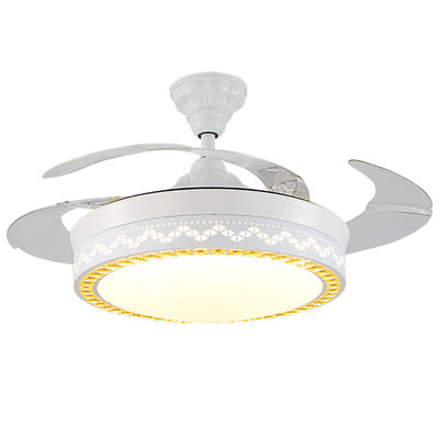 Ventilatore da soffitto pieghevole bianco decorativo moderno di 5250lm 70W con luce per la casa