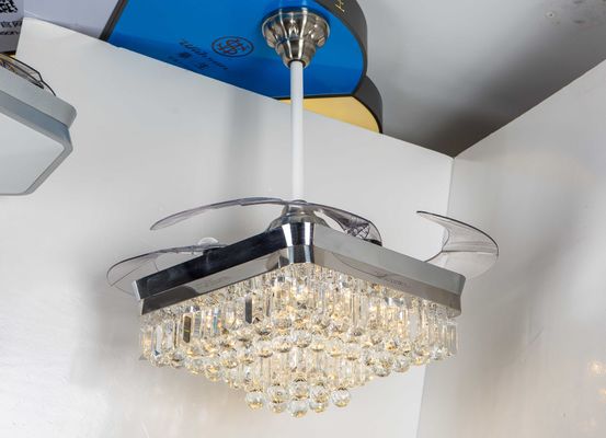 Candeliere ritrattabile contemporaneo Santi Nickle Color del ventilatore da soffitto di pala di 110v 110W