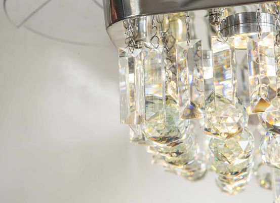 Candeliere ritrattabile contemporaneo Santi Nickle Color del ventilatore da soffitto di pala di 110v 110W