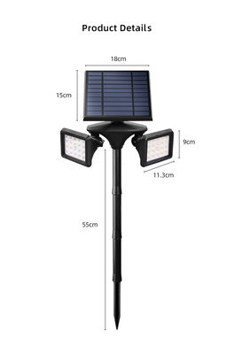 Luce solare impermeabile PIR Solar Powered Lawn Lights del giardino di Ip65 600LM 40 LED