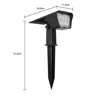 luce solare all'aperto del giardino di 20000hour 300lm LED un angolo d'apertura da 180 gradi