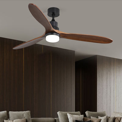 Luce di legno solida telecomandata dell'interno 120V 3000-5000K del ventilatore da soffitto 1500LM