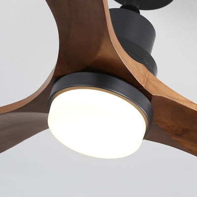 Luce di legno solida telecomandata dell'interno 120V 3000-5000K del ventilatore da soffitto 1500LM