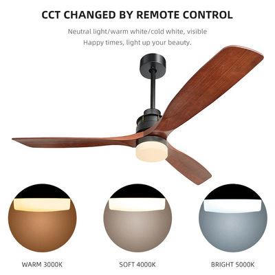 Luce a 60 pollici regolabile 1500lm del ventilatore da soffitto di 3 pale 65W di modo