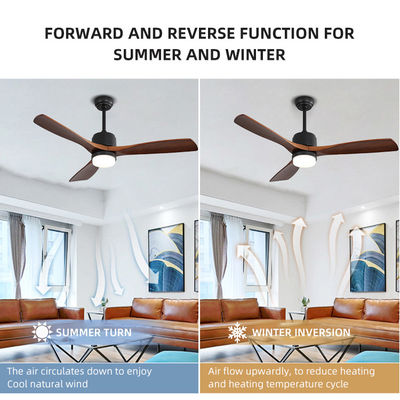 tempo 52Inch che mette la luce di legno del ventilatore da soffitto