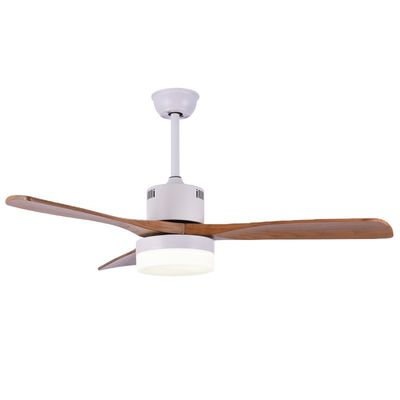 Luce d'annata 6000K del fan della casa 1320mm Matt White Natural Wood Ceiling del ODM dell'OEM