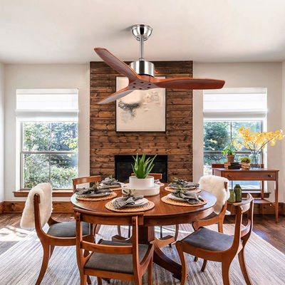 52Inch 75 ventilatore da soffitto di legno di pala di watt 3 con illuminazione economizzatrice d'energia leggera di Zhongshan