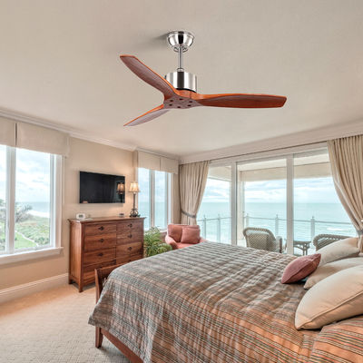 52Inch 75 ventilatore da soffitto di legno di pala di watt 3 con illuminazione economizzatrice d'energia leggera di Zhongshan