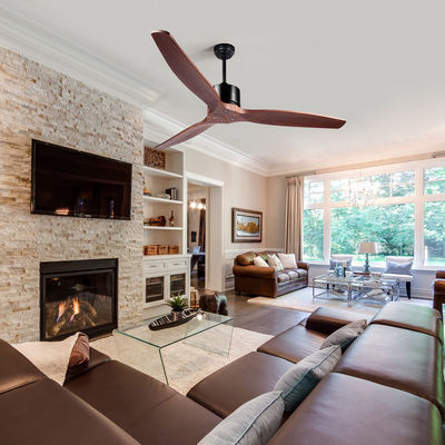 52Inch 75 ventilatore da soffitto di legno di pala di watt 3 con illuminazione economizzatrice d'energia leggera di Zhongshan