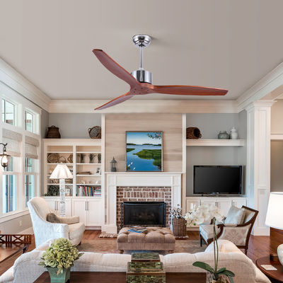 52Inch 75 ventilatore da soffitto di legno di pala di watt 3 con illuminazione economizzatrice d'energia leggera di Zhongshan