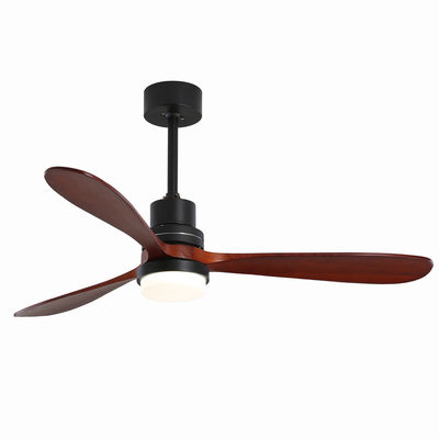 Velocità di legno domestica della luce tre del ventilatore da soffitto dell'hotel 220v 1320MM di contabilità elettromagnetica su misura