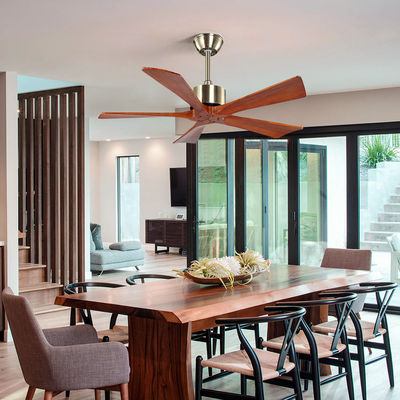Luce a 42 pollici del ventilatore da soffitto di legno 75w di RoHS del ventilatore da soffitto di 5 pale moderno naturale elettrica