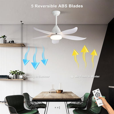 Grande stile naturale del ferro 3000K 35W 5 dell'ABS di pala della lampada operata del ventilatore da soffitto