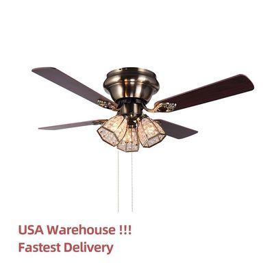 ventilatore da soffitto a quattro palette della luce a 48 pollici del ventilatore da soffitto di 100lm/w 120V con luce