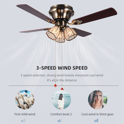 fan d'annata della tavola oscillante della luce d'ottone antica del ventilatore da soffitto 120V 42
