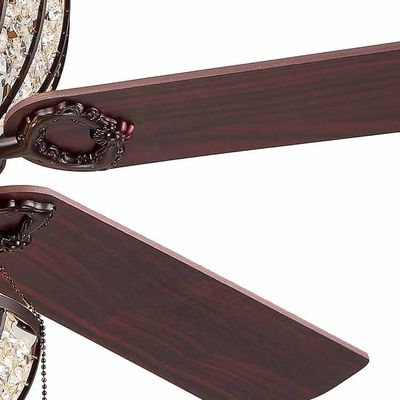 Salone a 48 pollici di lusso di Crystal Ceiling Fan Light For del candeliere di 6000LM 1220MM