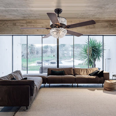 Controllo a livello di Crystal Chandelier Ceiling Fan Remote del supporto della camera da letto AC110V 4100K