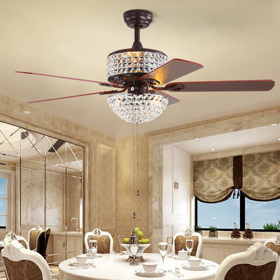 Controllo a livello di Crystal Chandelier Ceiling Fan Remote del supporto della camera da letto AC110V 4100K