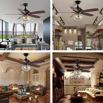 ventilatori da soffitto decorativi/luminosità eccellente del salone di 65W 120V ventilatore da soffitto frizzante