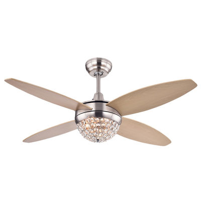 Nessun fan bronzeo antico del candeliere della sala da pranzo del paralume di vetro del ventilatore da soffitto per la misurazione del rumore 18w