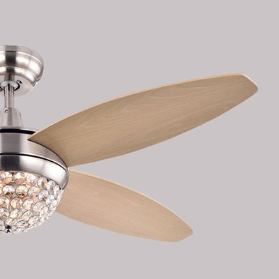 Nessun fan bronzeo antico del candeliere della sala da pranzo del paralume di vetro del ventilatore da soffitto per la misurazione del rumore 18w