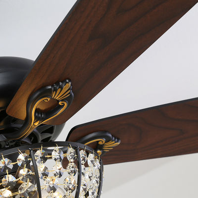 Ventilatore da soffitto Crystal Ceiling Fan With Remote del mestiere 4100K 1320mm dell'appartamento della villa dell'hotel