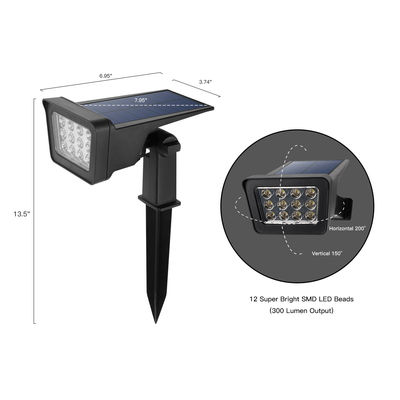 Luce solare regolabile del paesaggio di 250LM LED