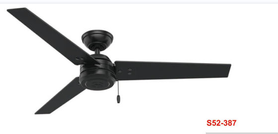 Fan moderno a 52 pollici di raffreddamento a aria di Matt Black High Speed Reversible del ventilatore da soffitto di stile