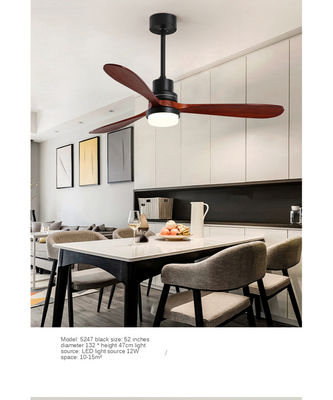 Le pale del compensato del corredo 3 della luce del ventilatore da soffitto di Dimmable del motore di CC hanno spazzolato il colore dell'oro