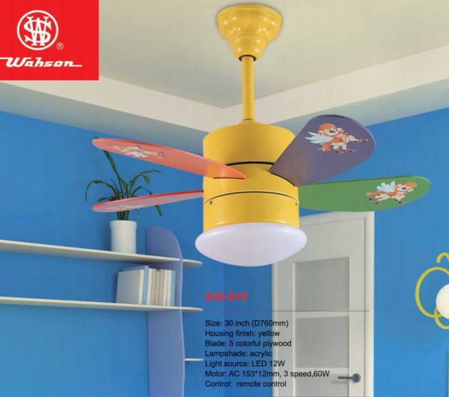 A 36 pollici di legno variopinto della luce del ventilatore da soffitto di Dimmable sospeso montato per la villa dell'hotel