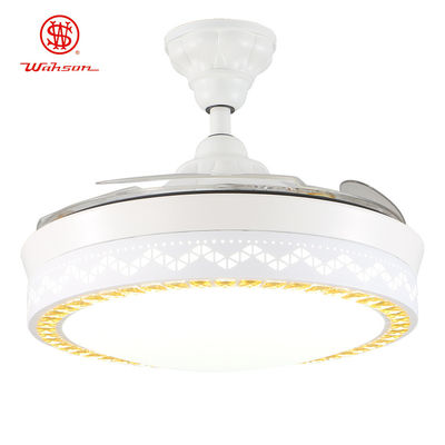 Ventilatore da soffitto pieghevole bianco decorativo moderno di 5250lm 70W con luce per la casa