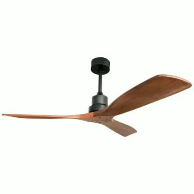 3 la luce di legno solida 52Inch del ventilatore da soffitto del ferro delle lame 65w ha condotto il ventilatore da soffitto dell'interno