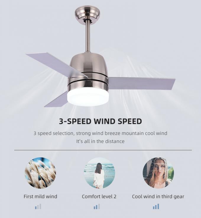 Luce principale industriale dell'interno decorativo del ventilatore da soffitto di pale del ferro 32Inch 3 di alta qualità