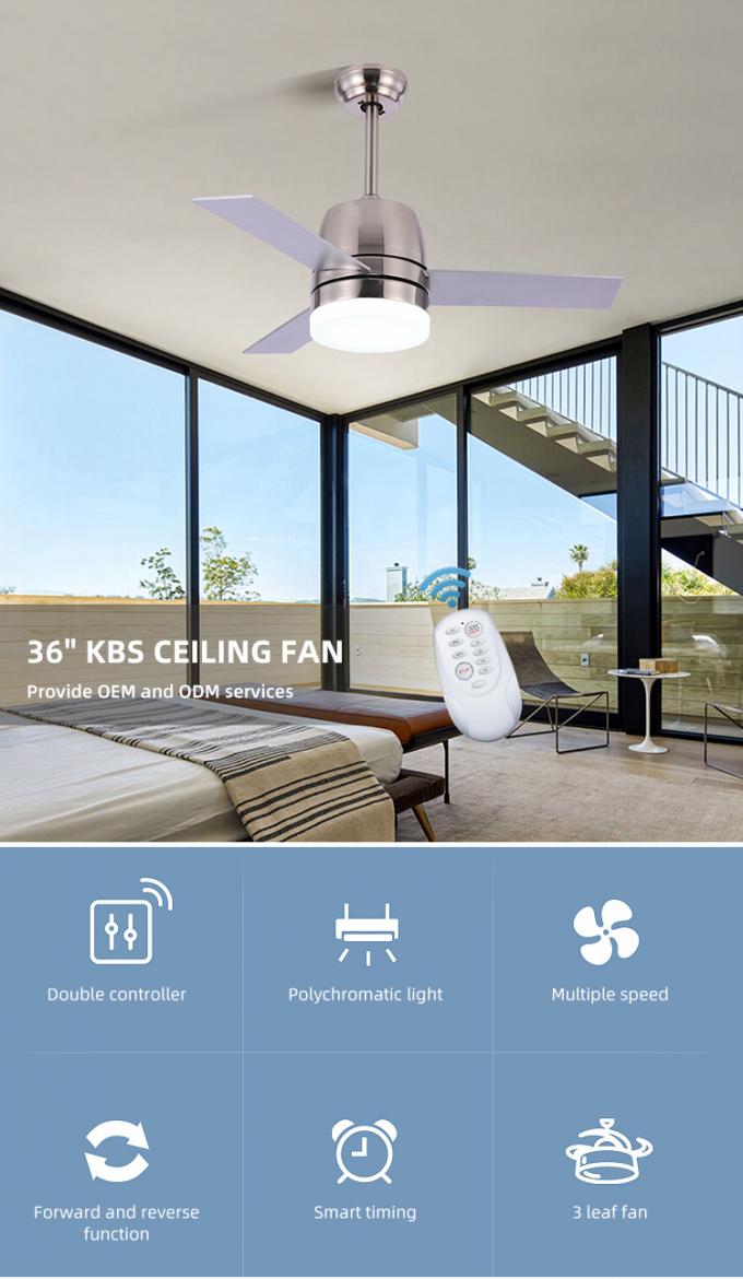 Luce principale industriale dell'interno decorativo del ventilatore da soffitto di pale del ferro 32Inch 3 di alta qualità